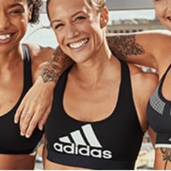 adidas Other - Adidas Black Logo Climalite Black Sports Bra